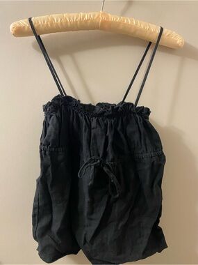 Juicy Couture Black Linen Top